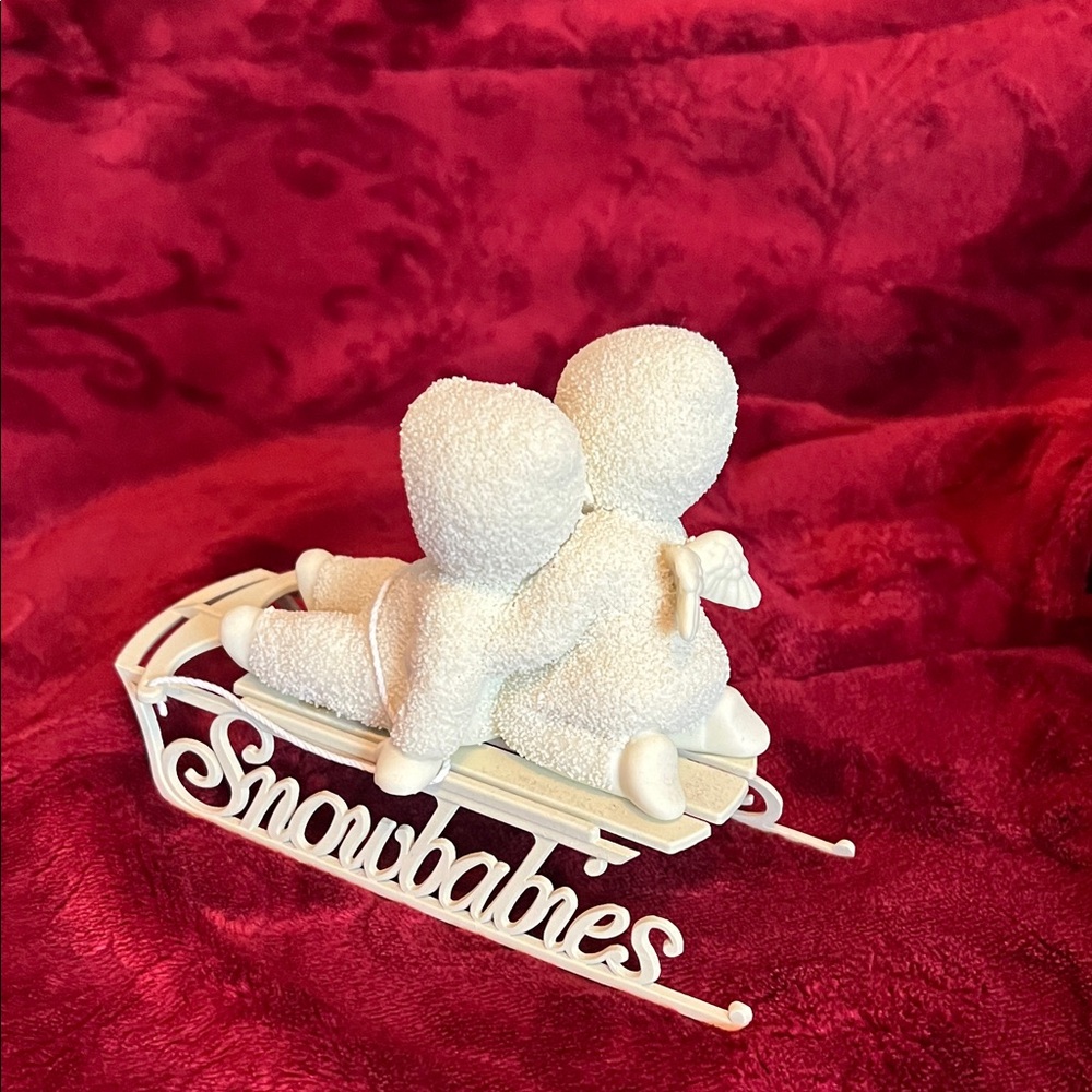 Department 56 Snowbabies on White Sled - Picture 2 of 6